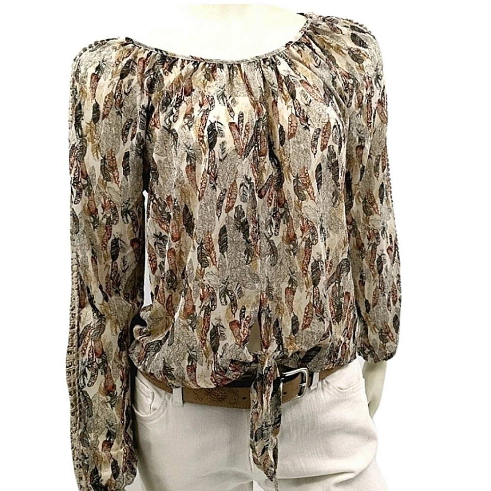 American Rag Women's S Long Sleeve Boho Blouse